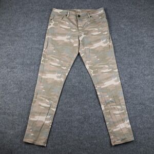 Loft Pants Womens 4 Camouflage Camo Relaxed Skinny Green Ankle Stretch Casual